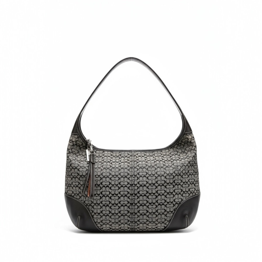 Vintage Coach Black and Gray Hobo Bag‎